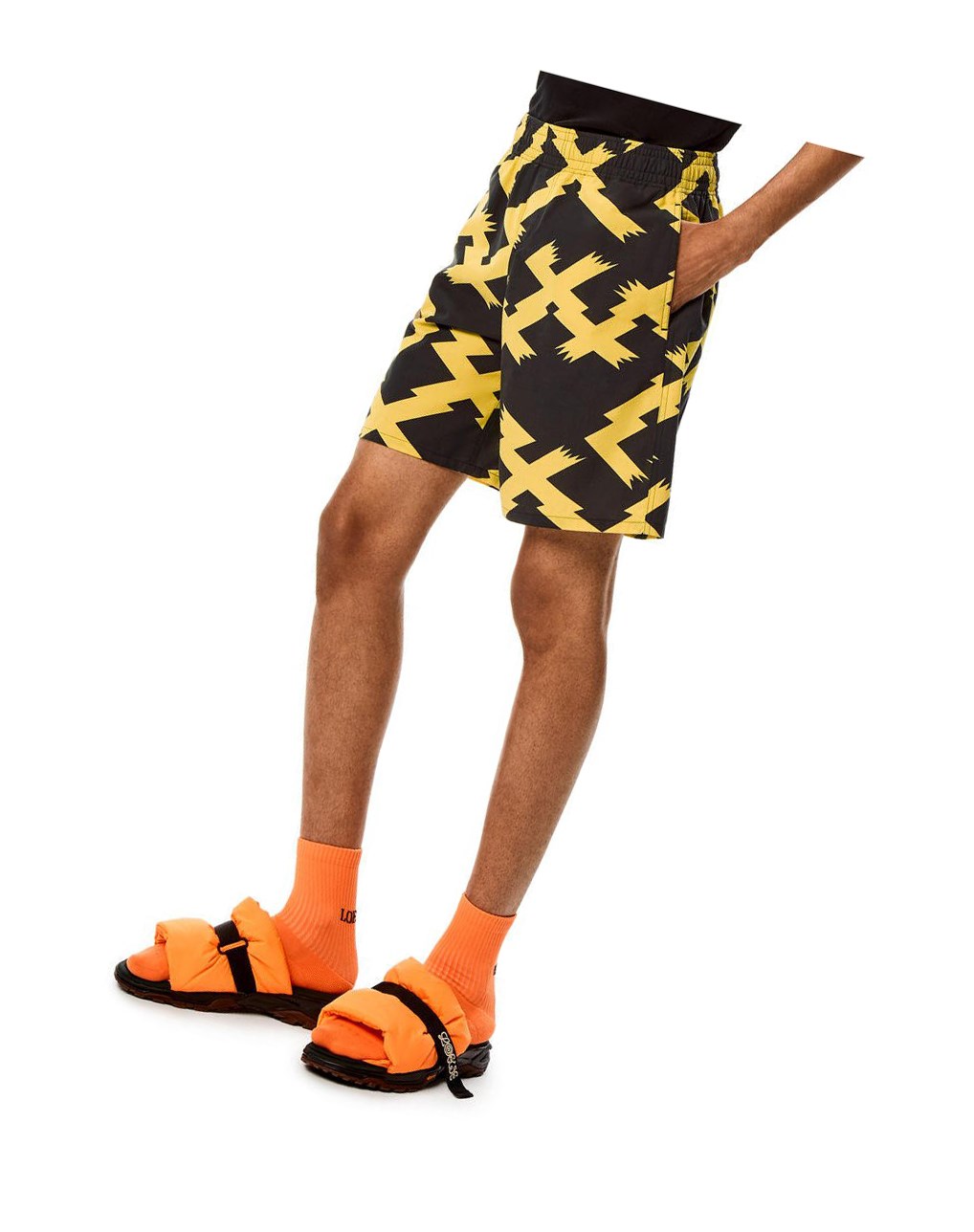 Loewe Allover print shorts in cotton Negros Amarillos | QERPX-0371