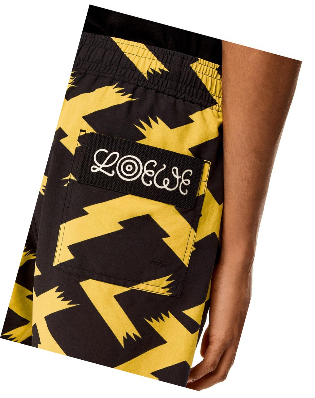 Loewe Allover print shorts in cotton Negros Amarillos | QERPX-0371