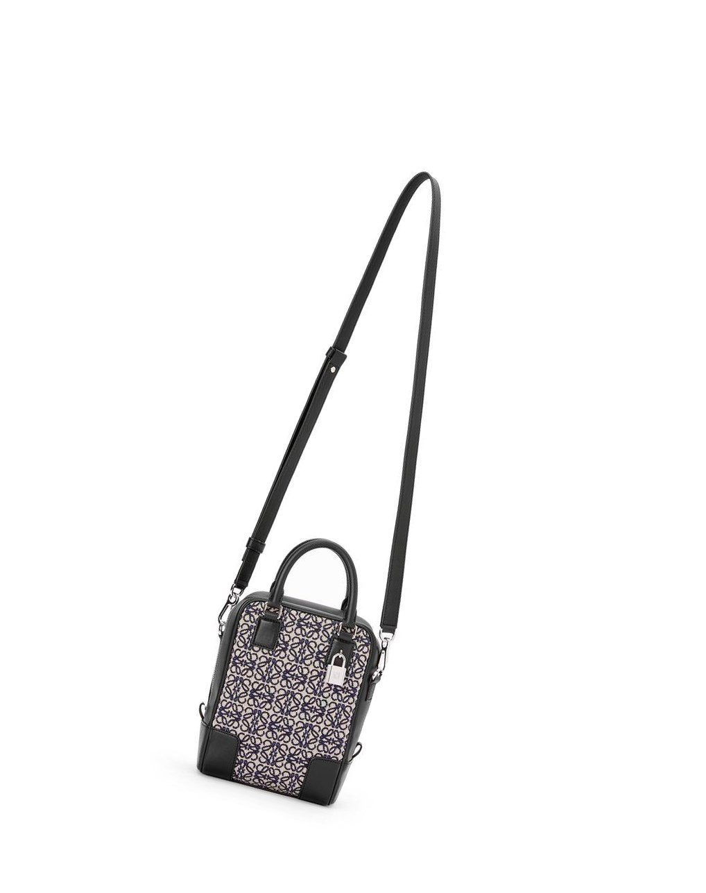 Loewe Amazona 15 in Anagram jacquard and calfskin Azul Marino Negros | CLKAS-7842