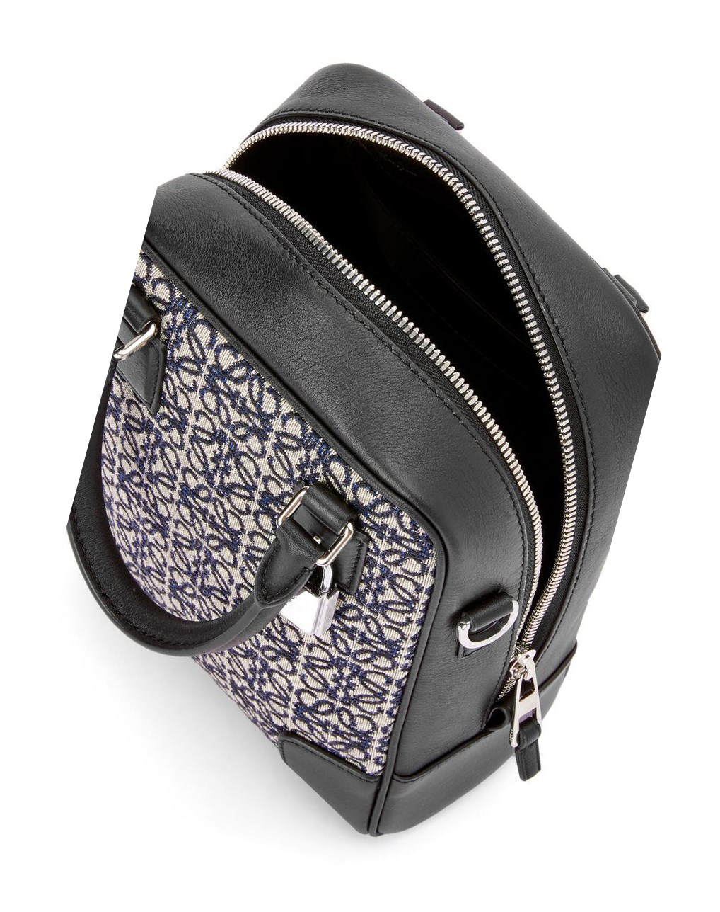 Loewe Amazona 15 in Anagram jacquard and calfskin Azul Marino Negros | CLKAS-7842