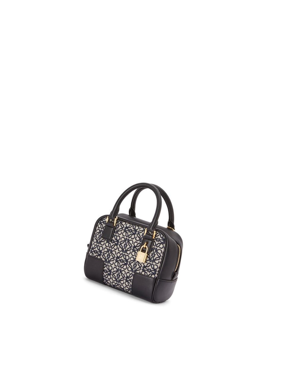 Loewe Amazona 16 Square bag in Anagram jacquard and calfskin Azul Marino Negros | MGVRZ-7568