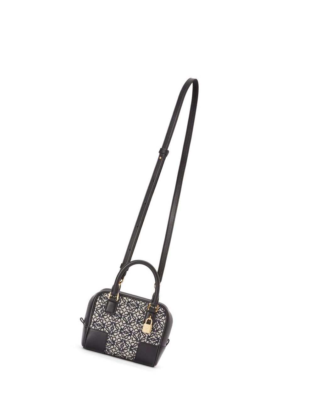 Loewe Amazona 16 Square bag in Anagram jacquard and calfskin Azul Marino Negros | MGVRZ-7568