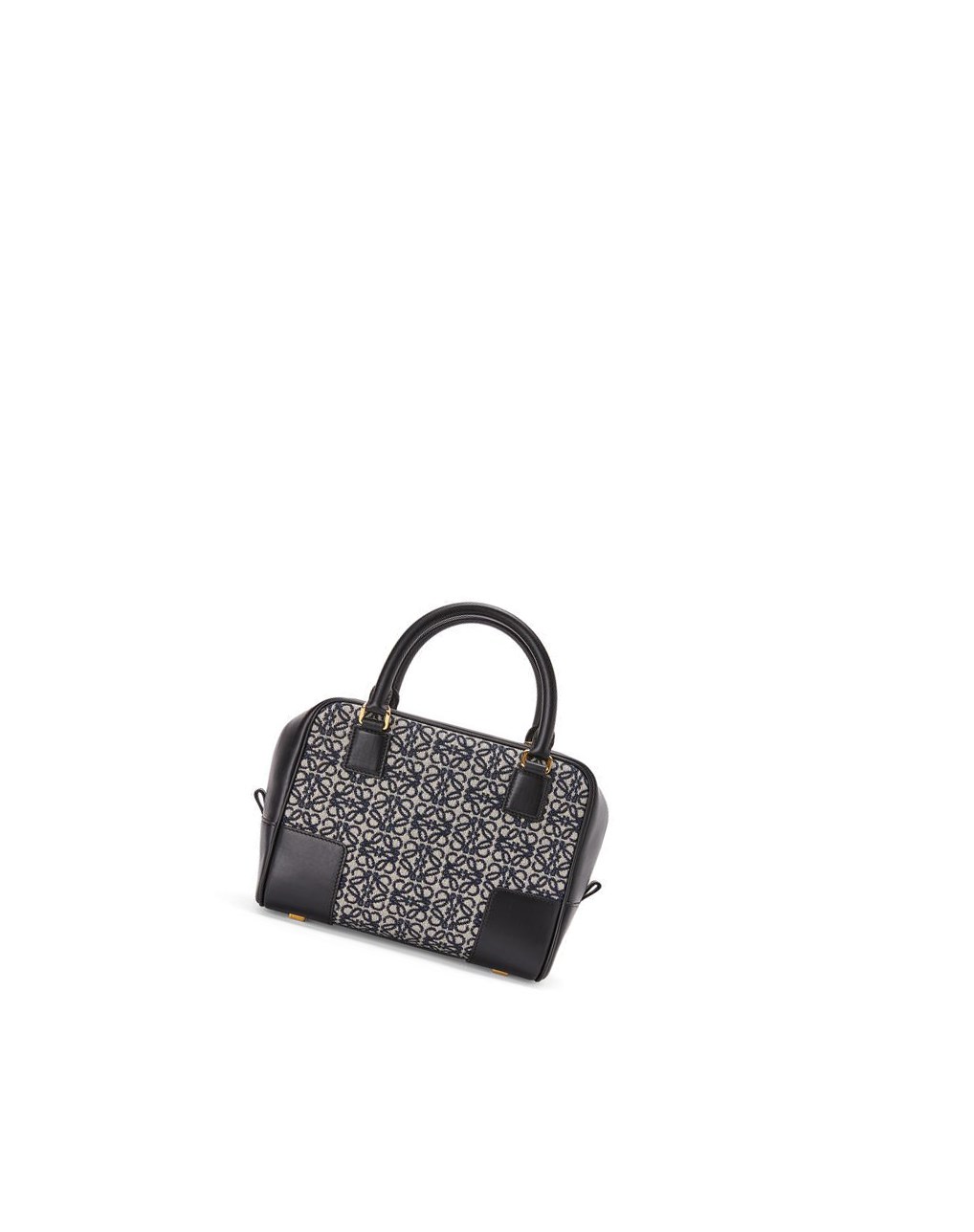 Loewe Amazona 19 square bag in Anagram jacquard and calfskin Azul Marino Negros | BTGNJ-9123