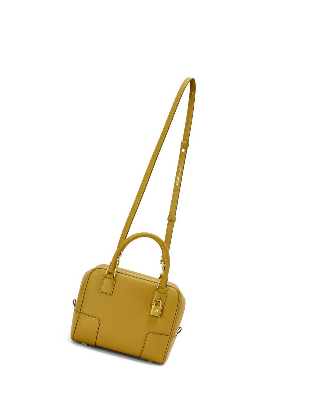 Loewe Amazona 19 square bag in nappa calfskin Ochre | PKNGA-0357