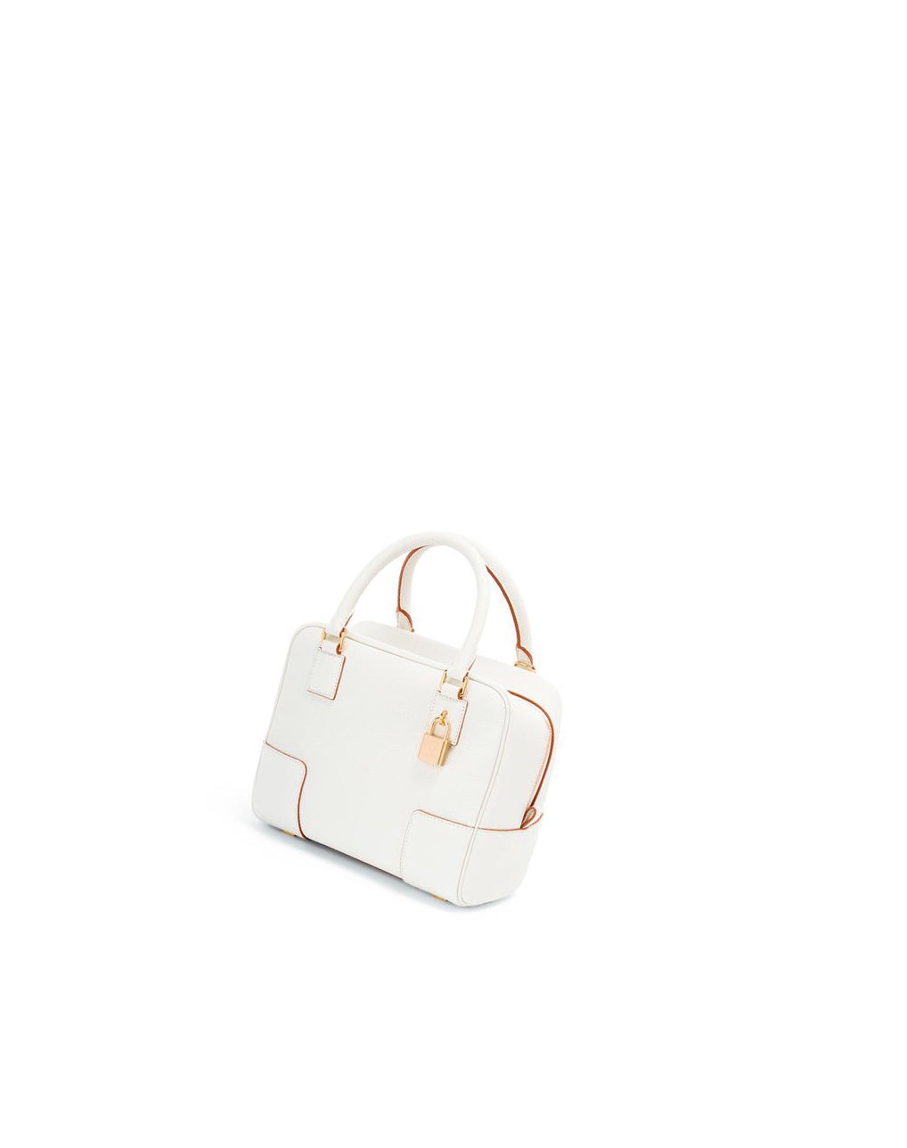Loewe Amazona 19 square bag in soft grained calfskin Blancos | BZARD-7180