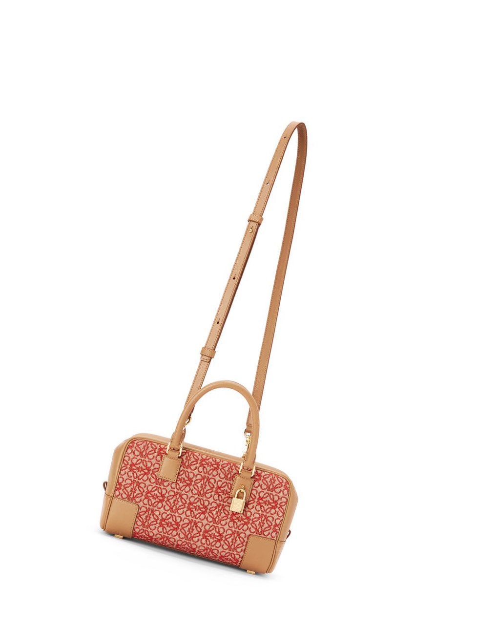 Loewe Amazona 23 in Anagram jacquard and calfskin Rojos | OEFRC-7490