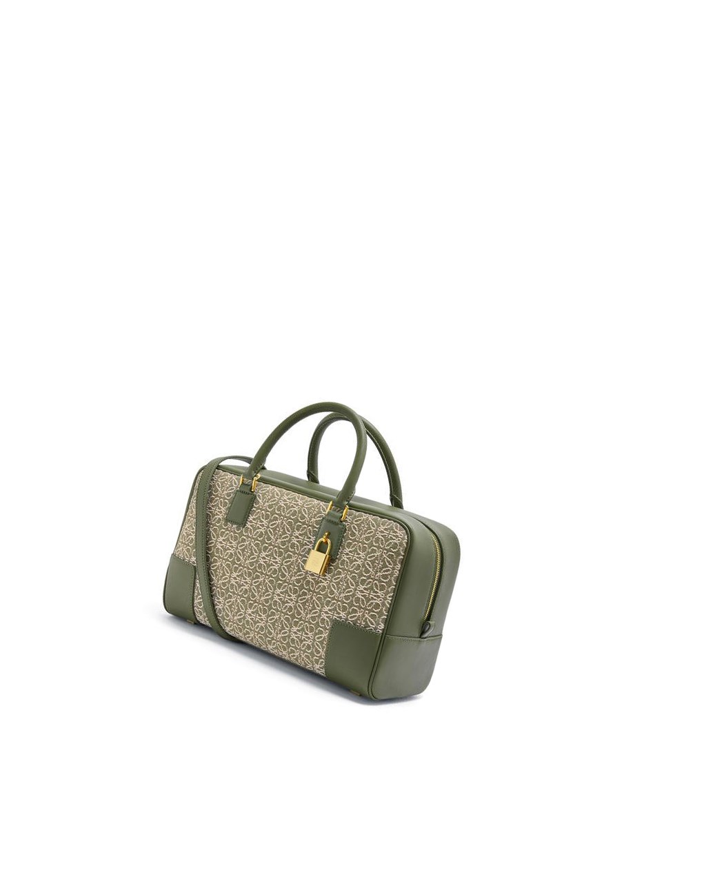 Loewe Amazona 28 bag in Anagram jacquard and calfskin Verdes Verdes | UQYVB-8925