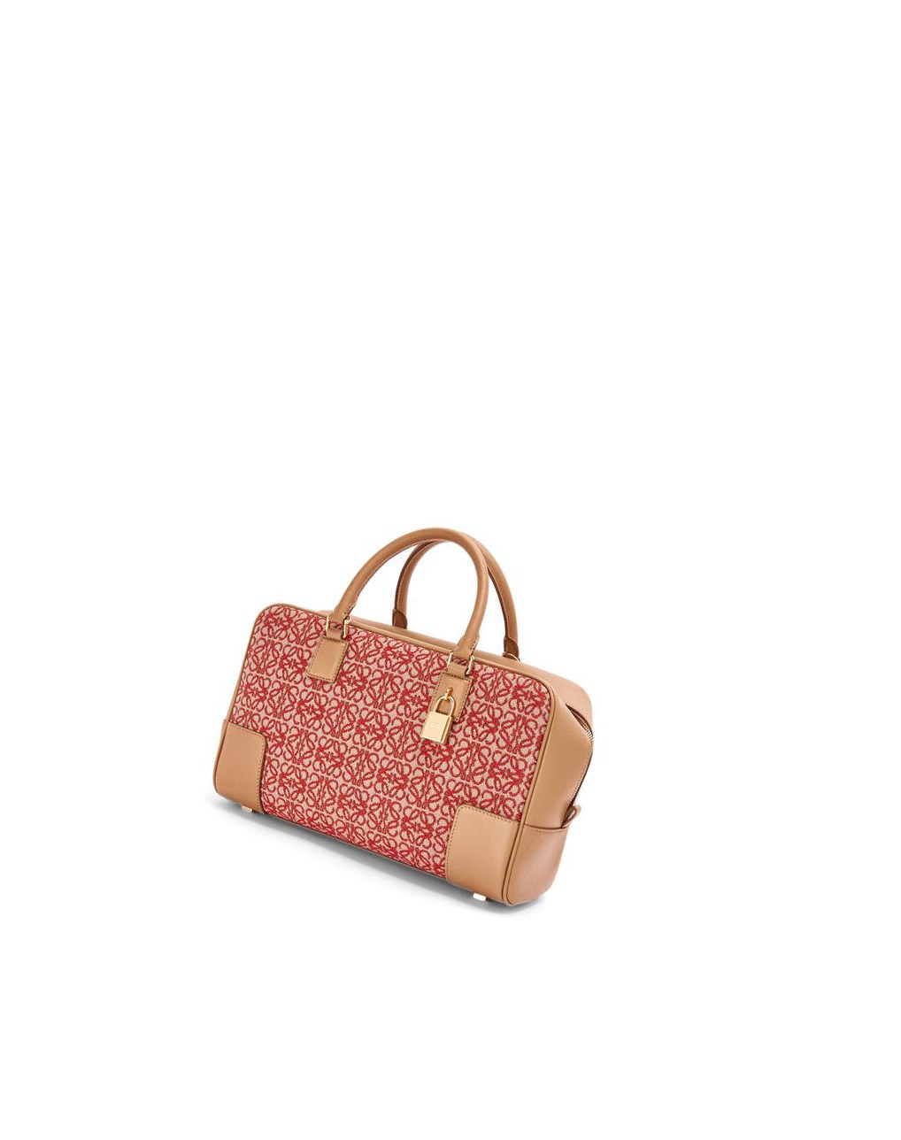Loewe Amazona 28 bag in Anagram jacquard and calfskin Rojos | UVIEZ-3201