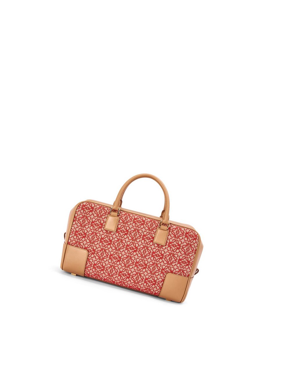 Loewe Amazona 28 bag in Anagram jacquard and calfskin Rojos | UVIEZ-3201