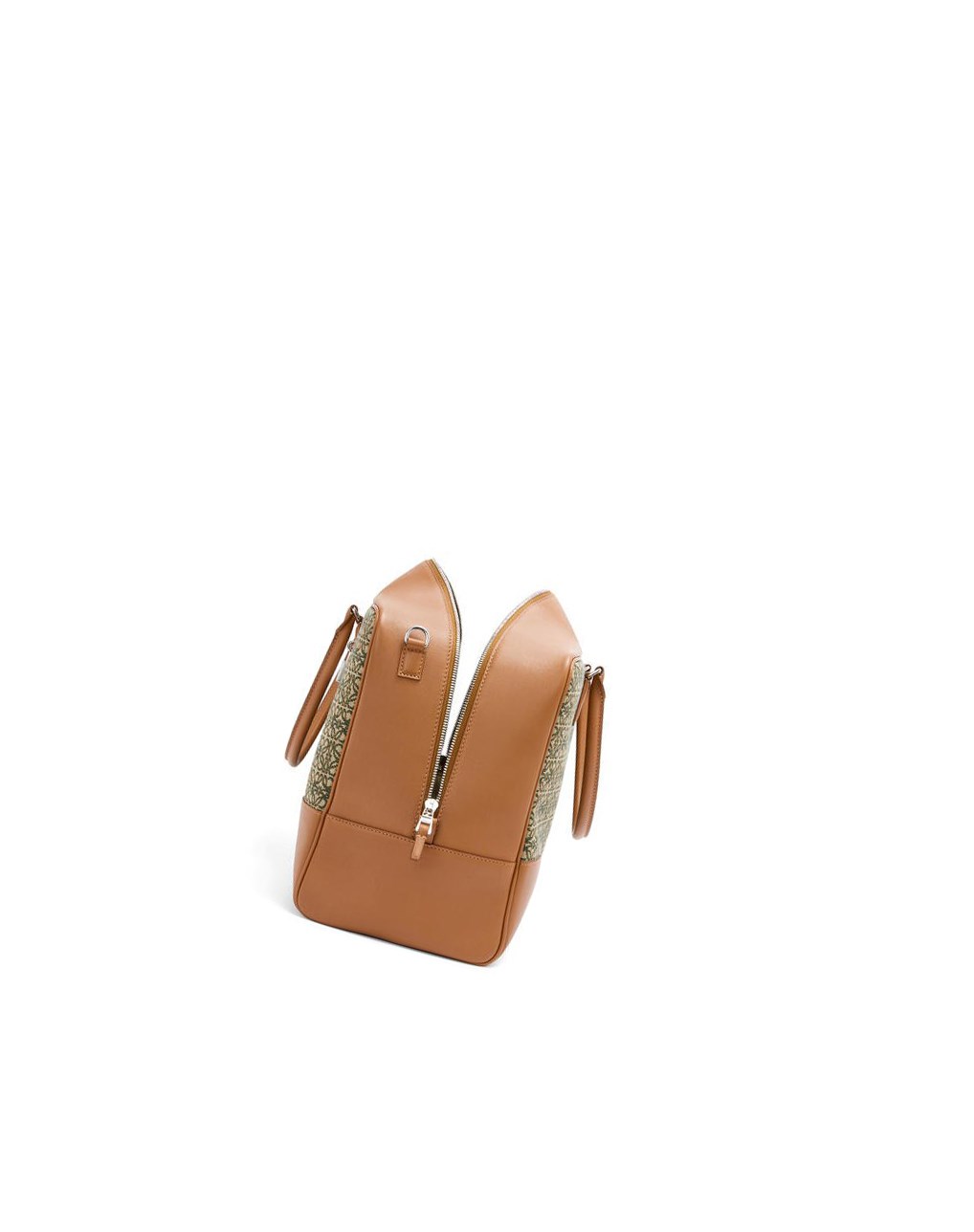 Loewe Amazona 44 bag in Anagram jacquard and calfskin Kaki Verdes | OYESZ-2639