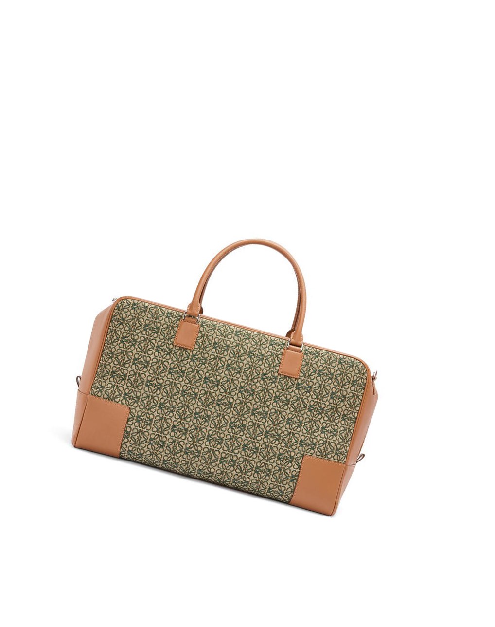 Loewe Amazona 44 bag in Anagram jacquard and calfskin Kaki Verdes | OYESZ-2639