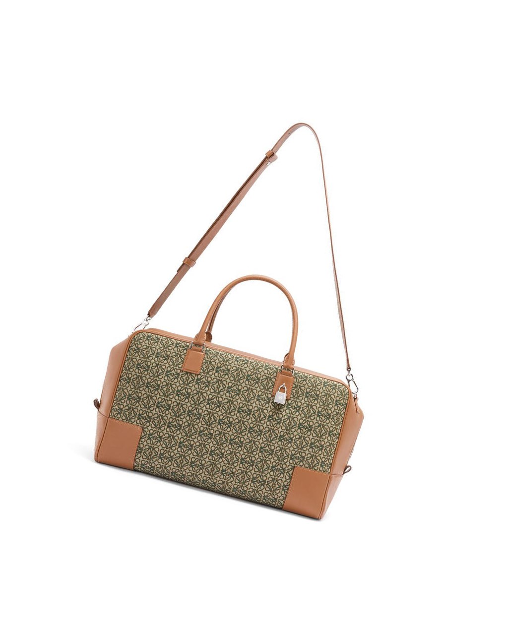Loewe Amazona 44 bag in Anagram jacquard and calfskin Kaki Verdes | OYESZ-2639