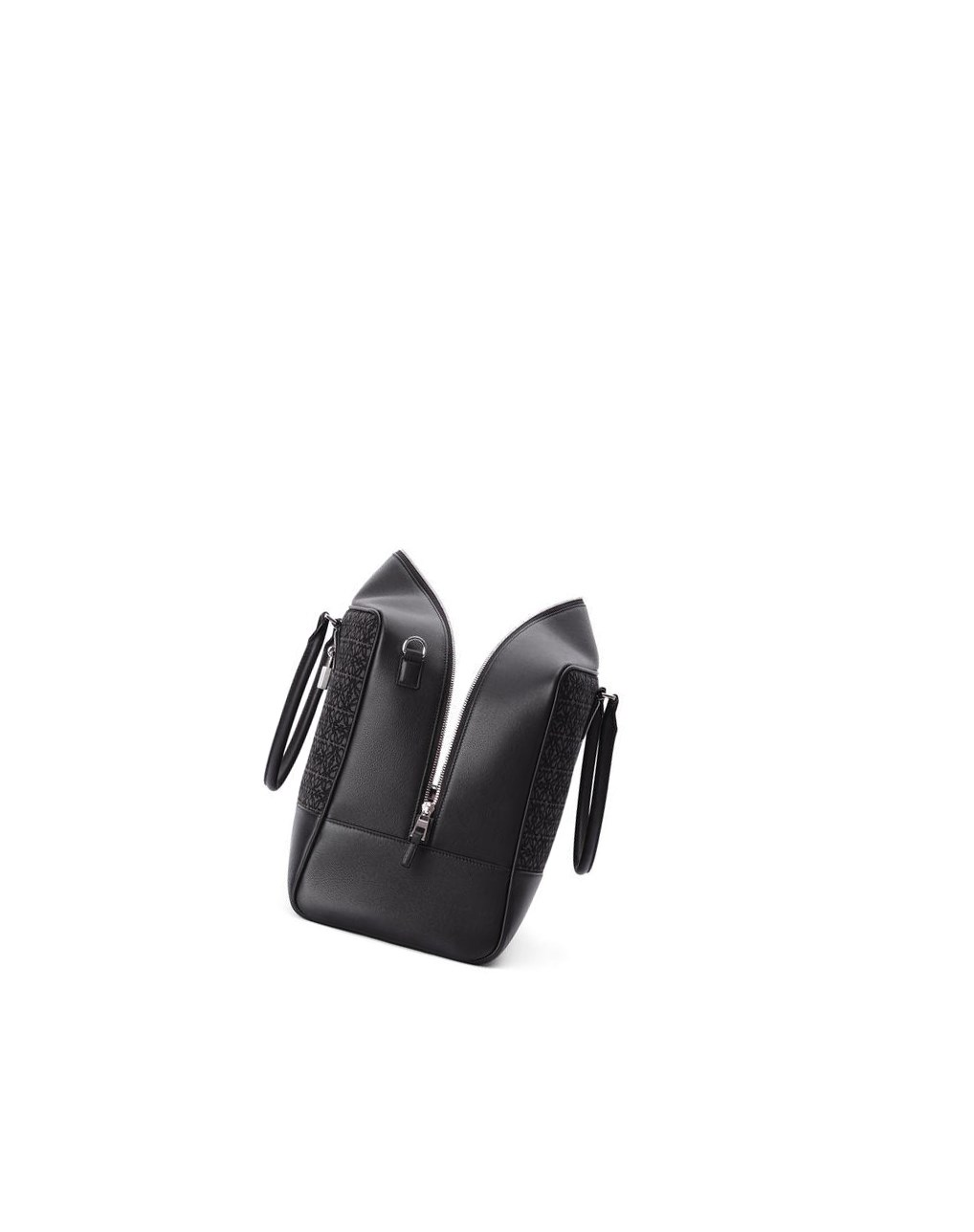 Loewe Amazona 44 bag in Anagram jacquard and calfskin Negros | YNKMJ-8760