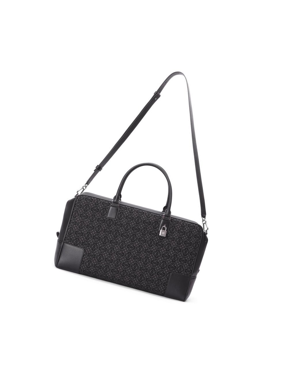 Loewe Amazona 44 bag in Anagram jacquard and calfskin Negros | YNKMJ-8760