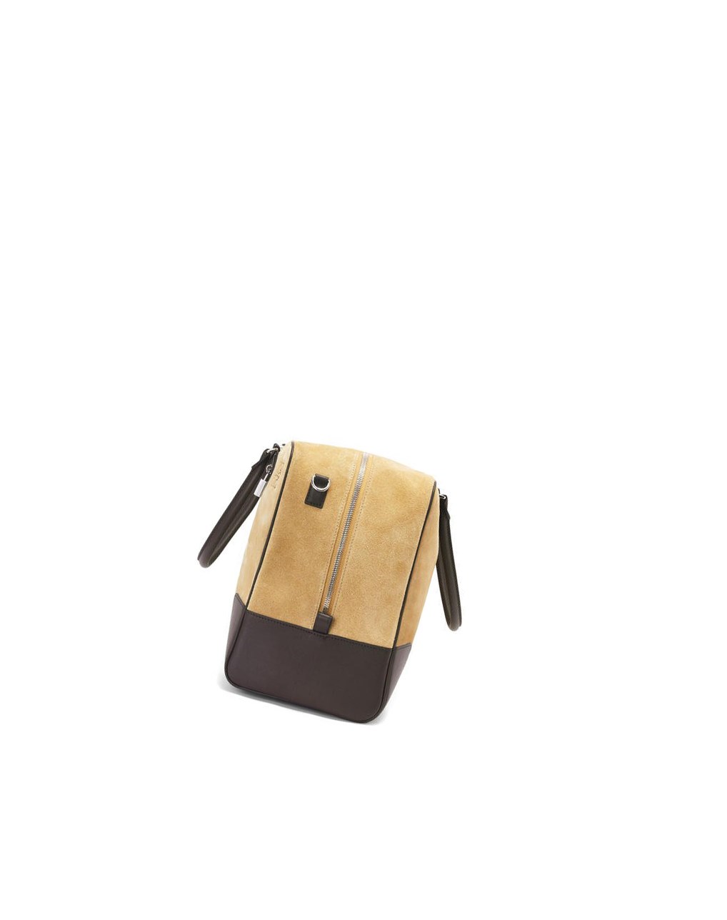 Loewe Amazona 44 bag in suede and calfskin Dorados Chocolate Marrom | LUZPE-4637