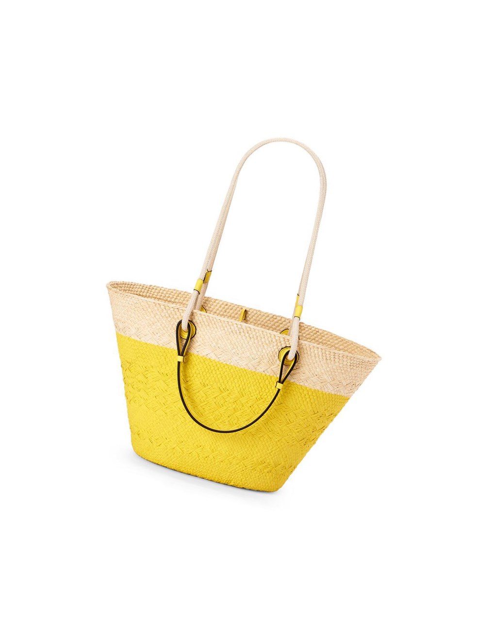 Loewe Anagram Basket bag in iraca palm and calfskin Azules | BKTLJ-2890
