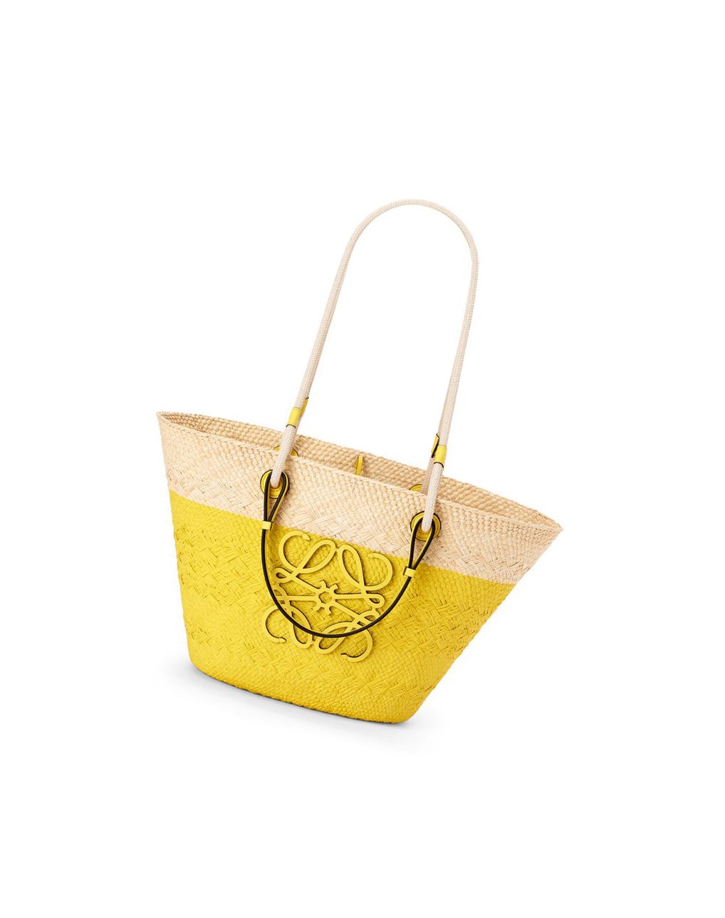 Loewe Anagram Basket bag in iraca palm and calfskin Azules | BKTLJ-2890