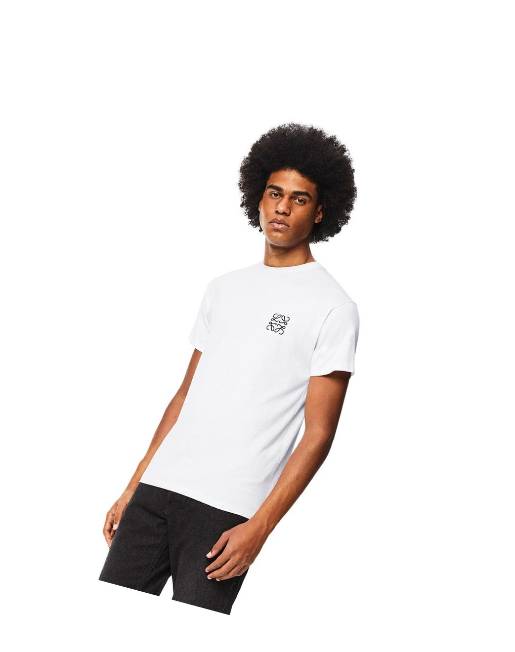 Loewe Anagram T-shirt in cotton Blancos | AHRXJ-0194