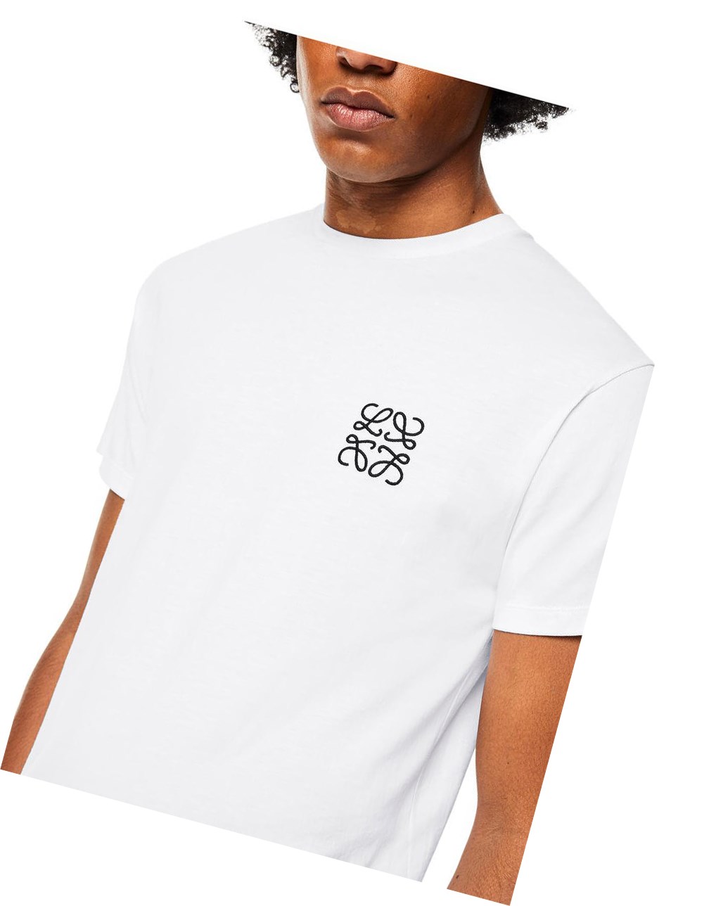 Loewe Anagram T-shirt in cotton Blancos | AHRXJ-0194