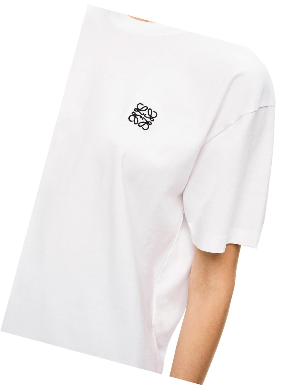 Loewe Anagram T-shirt in cotton Blancos | SITFG-0831