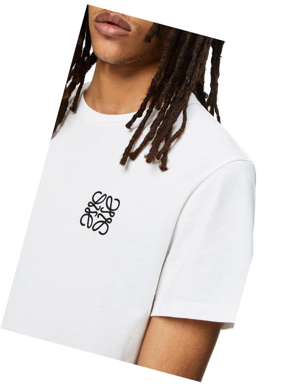 Loewe Anagram T-shirt in cotton Blancos | TMFXZ-5241