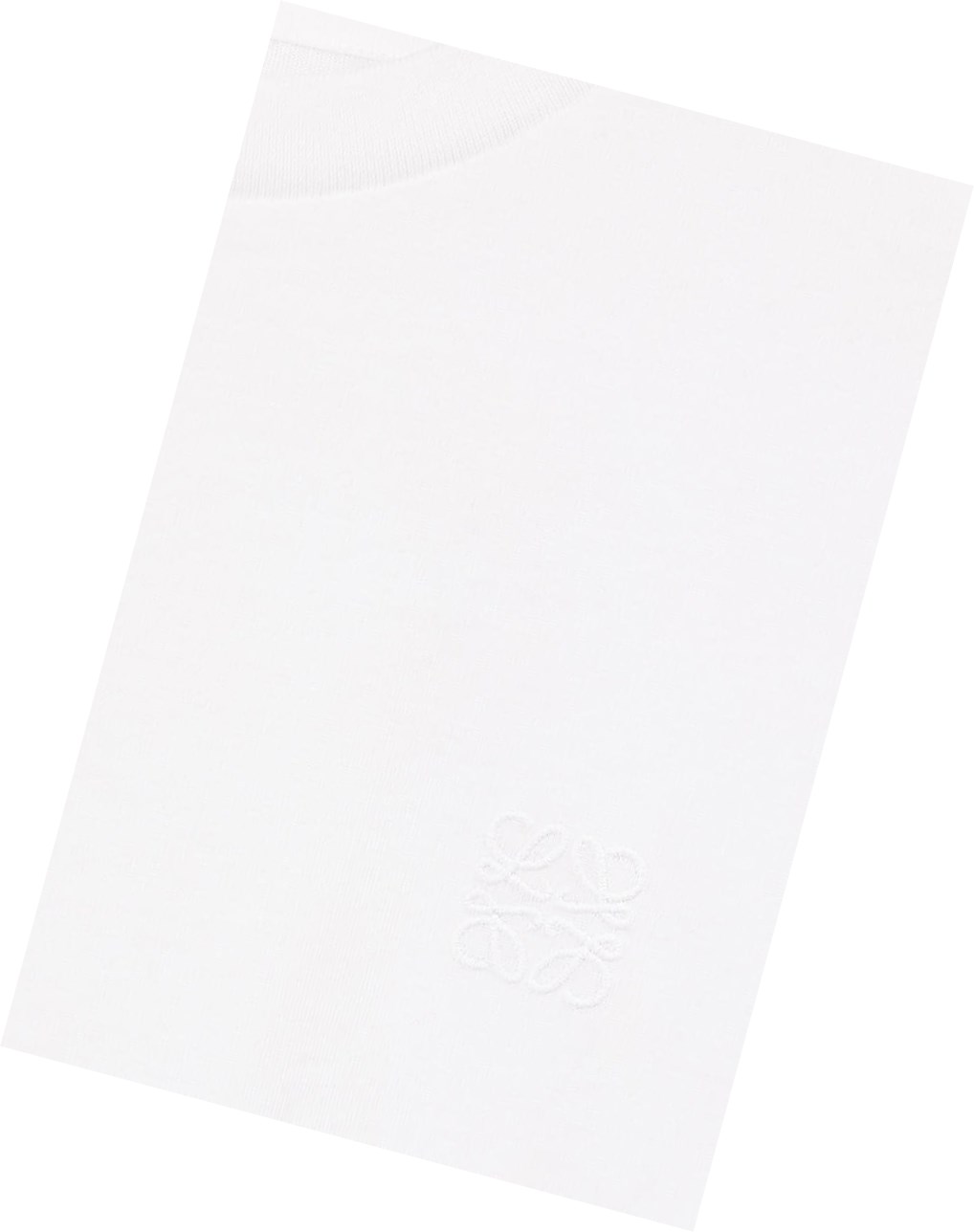 Loewe Anagram T-shirt in cotton Blancos | UZJVQ-1342