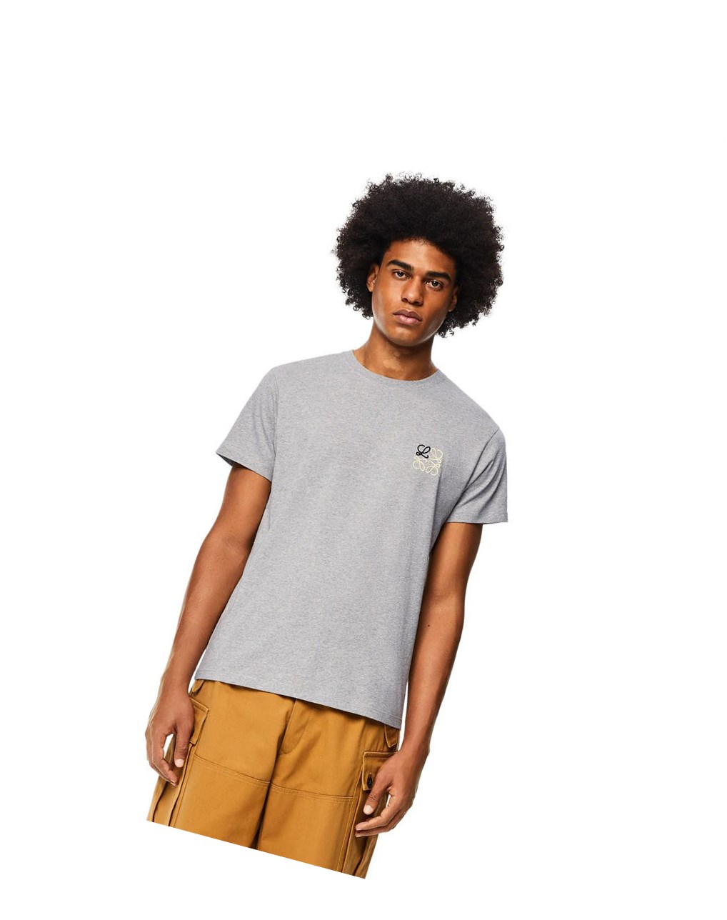 Loewe Anagram T-shirt in cotton Grises | CZYRE-2860