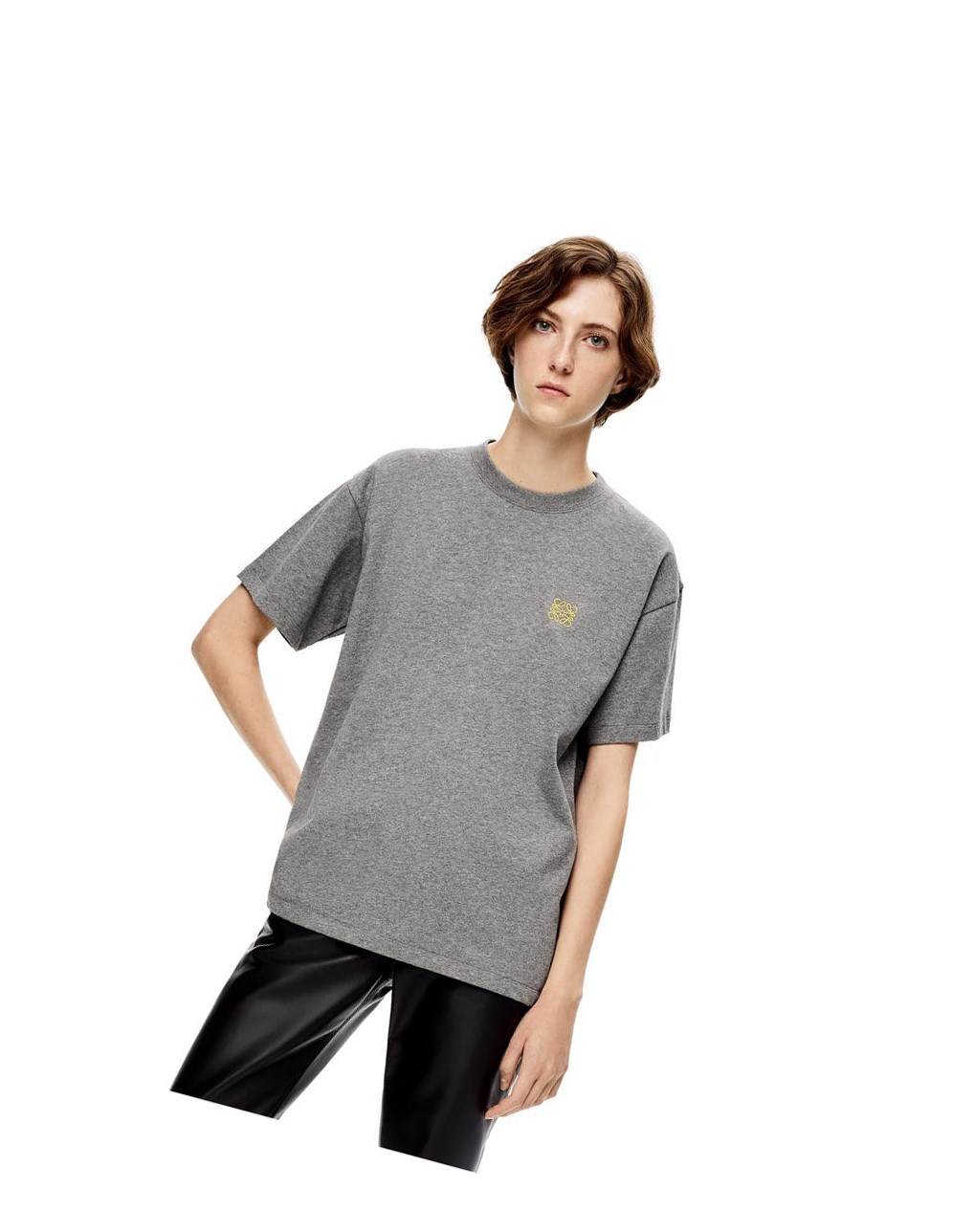 Loewe Anagram T-shirt in cotton Grises | MNKSX-8721