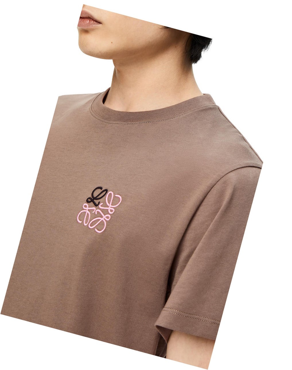 Loewe Anagram T-shirt in cotton Grises | TCDIW-3601