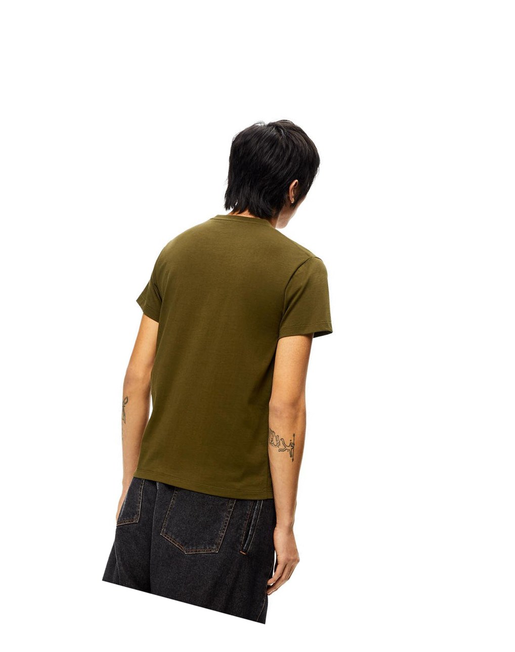 Loewe Anagram T-shirt in cotton Kaki Oscuro Verdes | NDCVL-6058