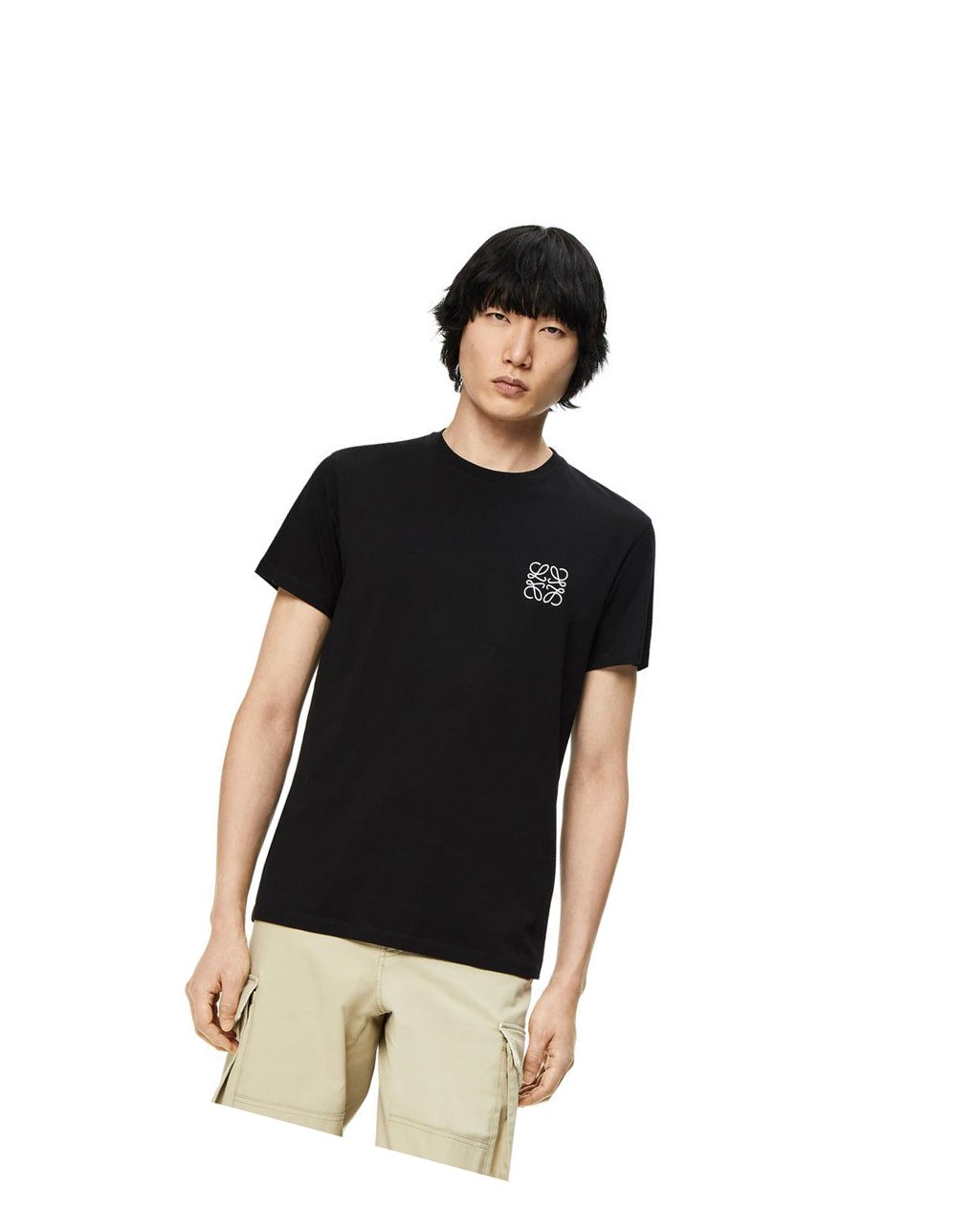 Loewe Anagram T-shirt in cotton Negros | XCZLD-3980