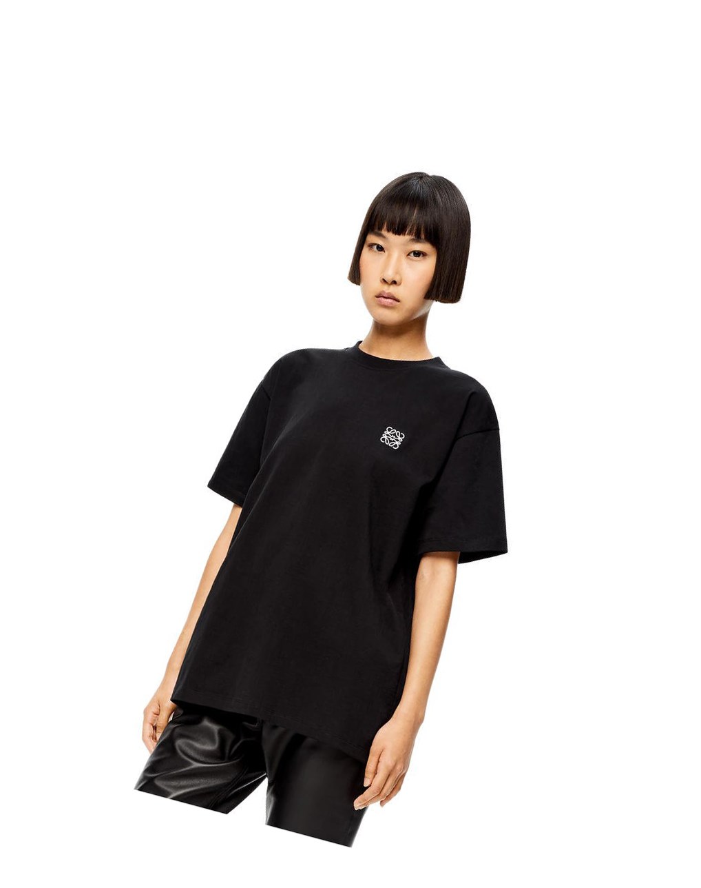 Loewe Anagram T-shirt in cotton Negros | XNEPG-5246