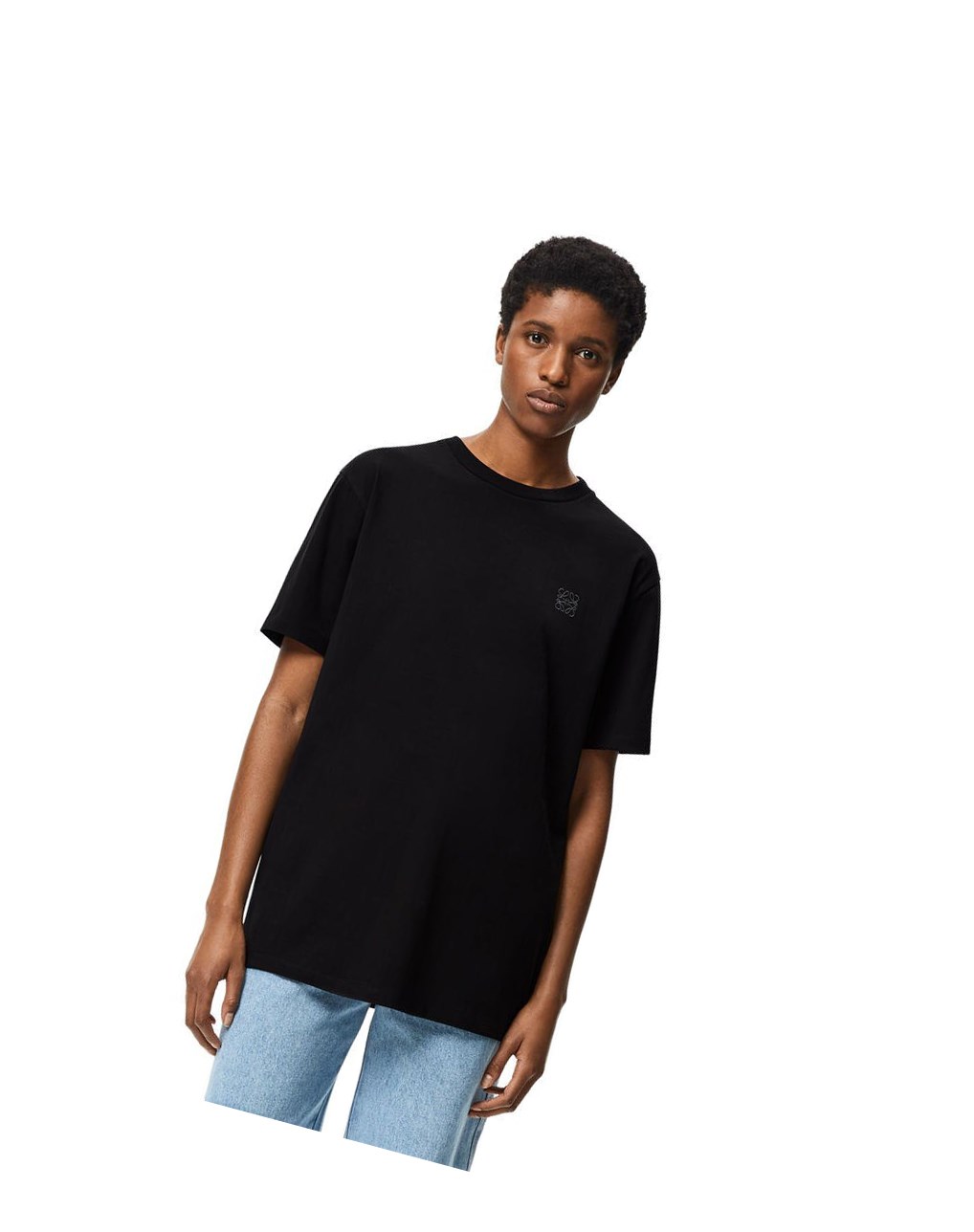 Loewe Anagram T-shirt in cotton Negros | ZDOMN-2953