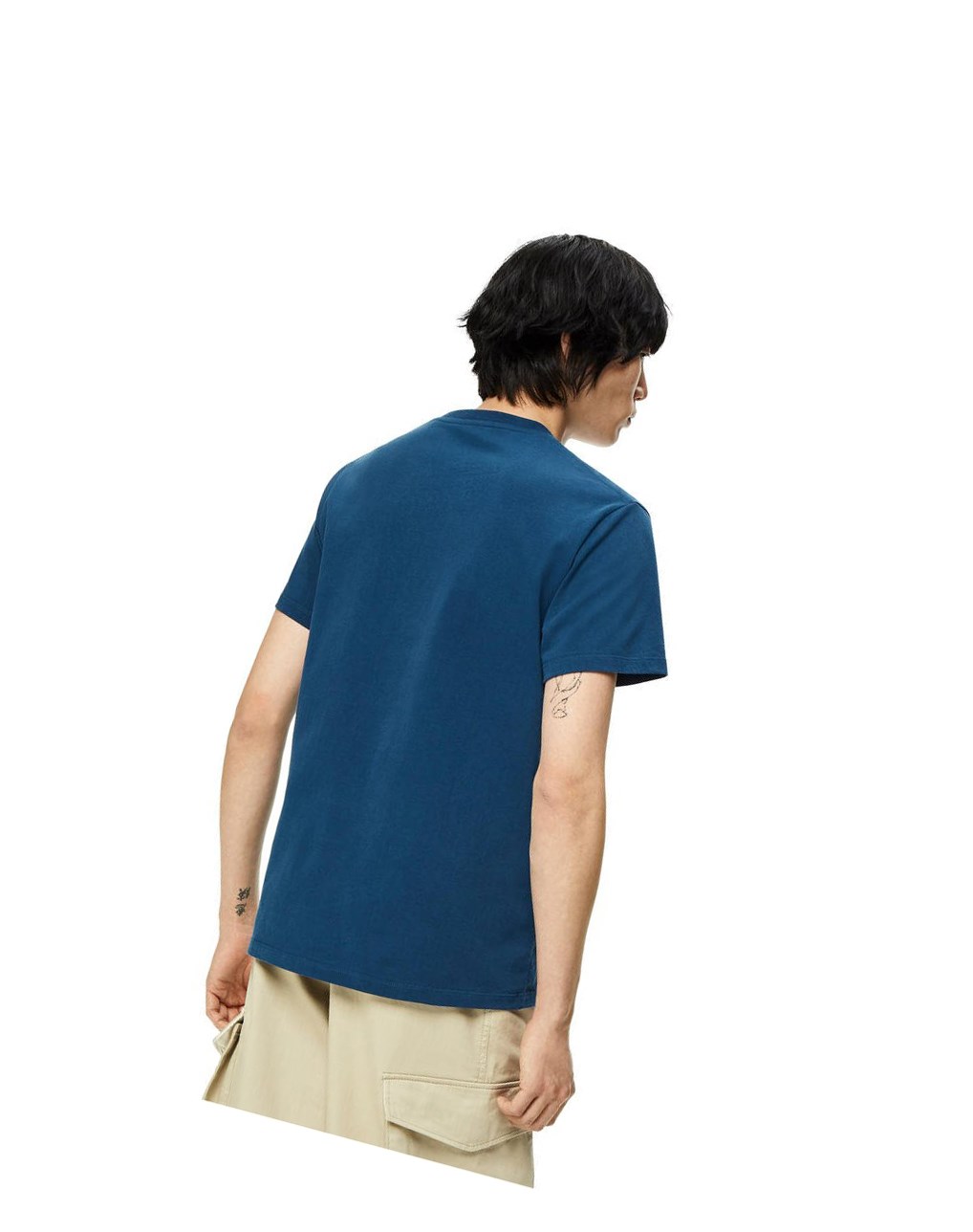 Loewe Anagram T-shirt in cotton Petroleum | BKUJV-4197