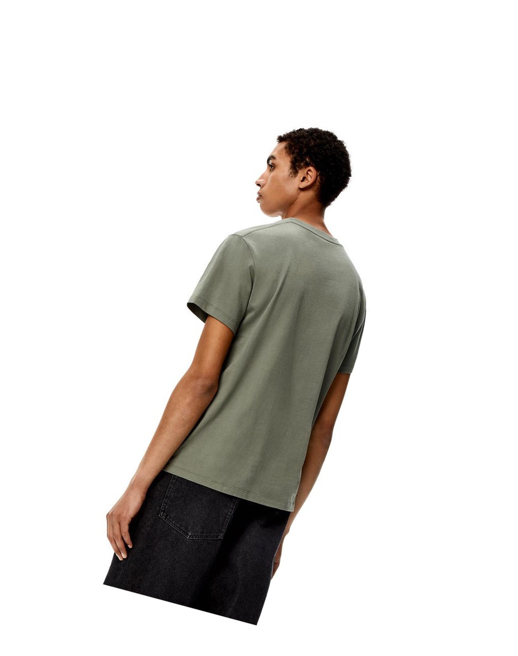 Loewe Anagram T-shirt in cotton Verdes | PXDOL-8920