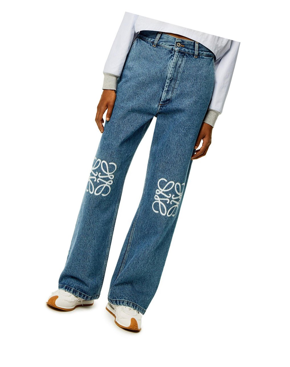 Loewe Anagram baggy jeans in denim Azules | GDMEC-4709
