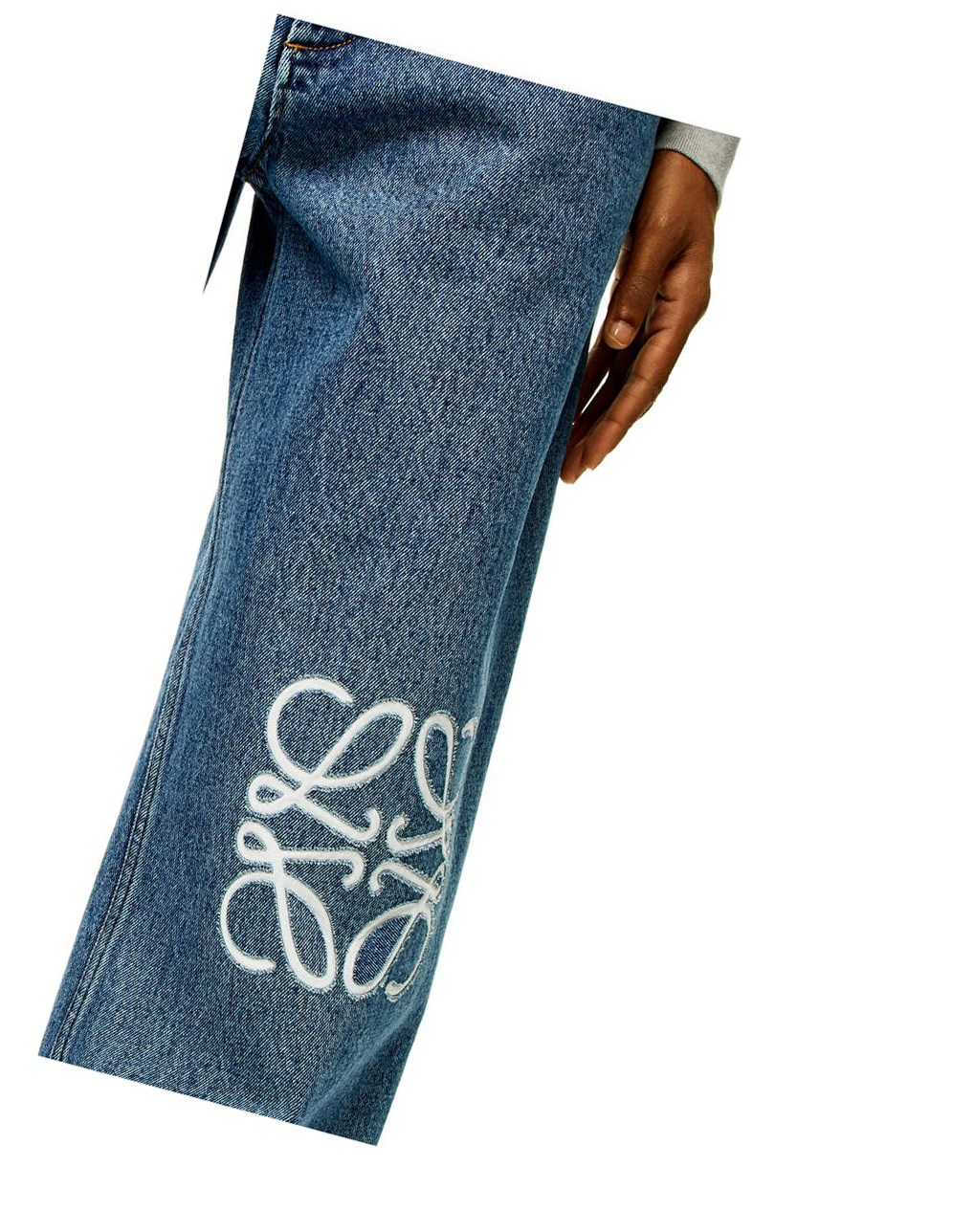 Loewe Anagram baggy jeans in denim Azules | GDMEC-4709