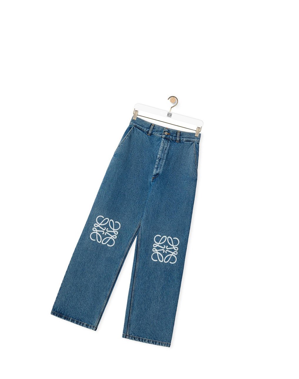 Loewe Anagram baggy jeans in denim Azules | GDMEC-4709