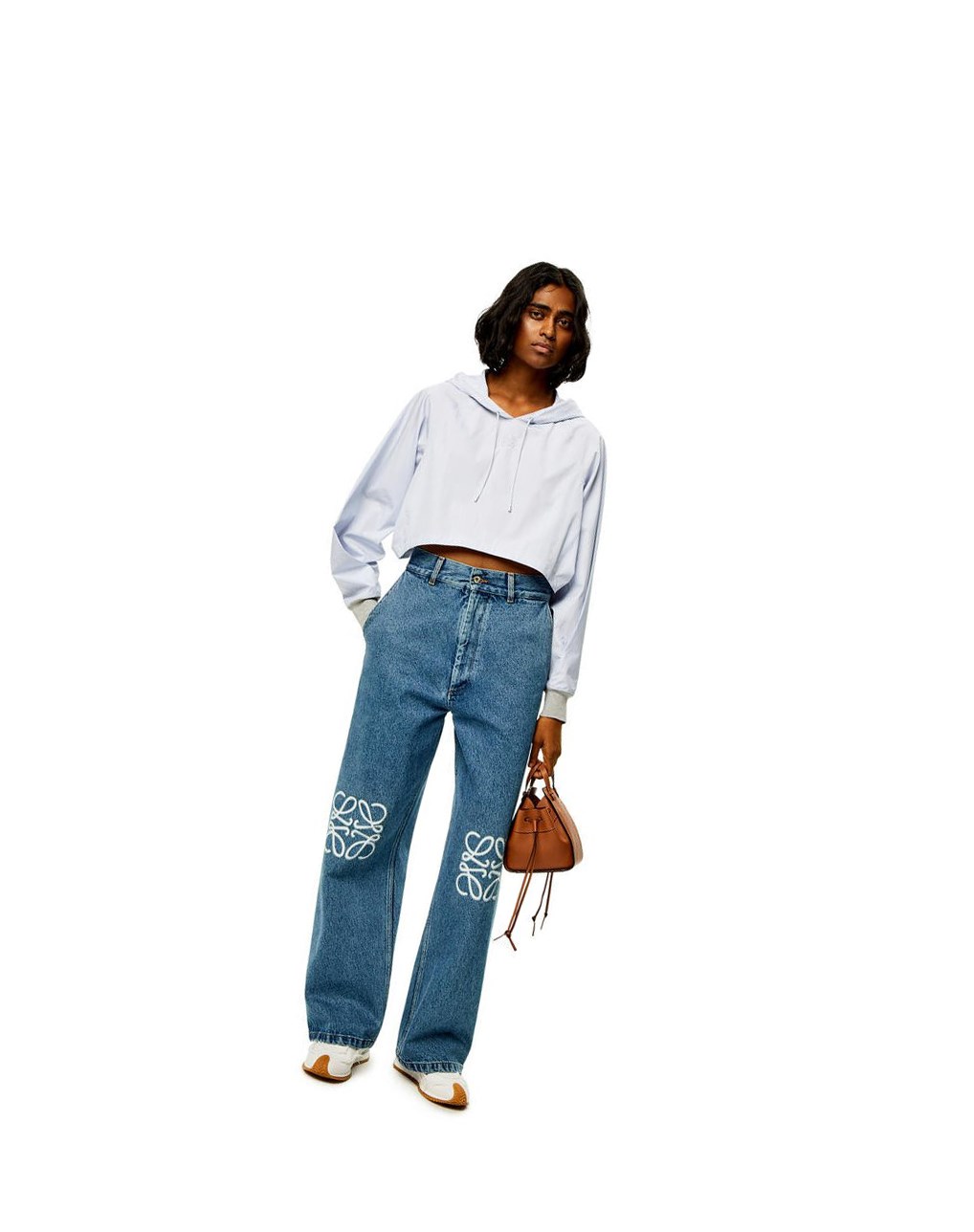 Loewe Anagram baggy jeans in denim Azules | GDMEC-4709