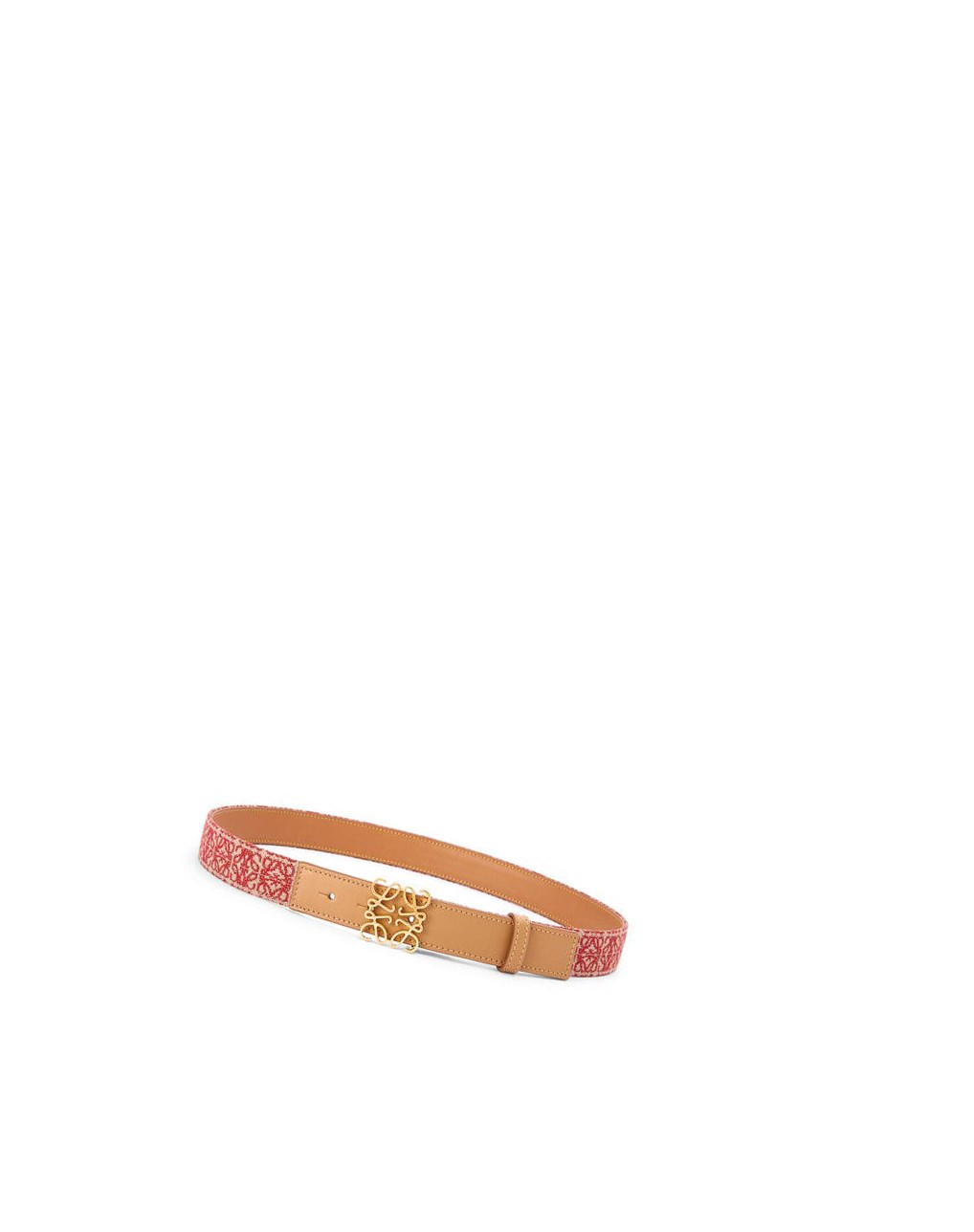 Loewe Anagram belt in jacquard and calfskin Dorados | QJGHU-1390