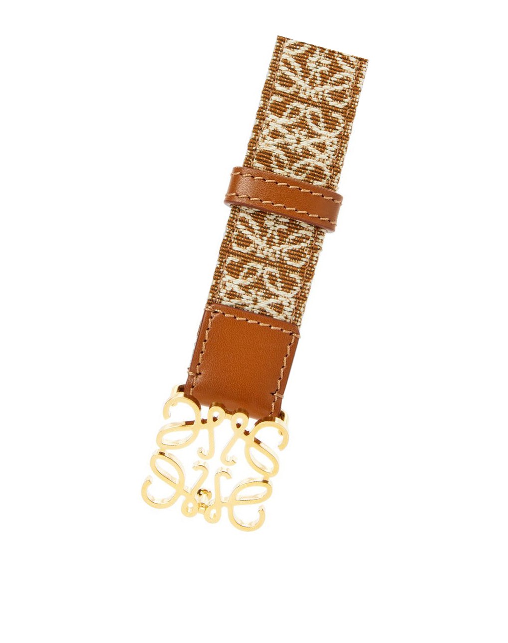 Loewe Anagram belt in jacquard and calfskin Dorados | ZDFJU-3456
