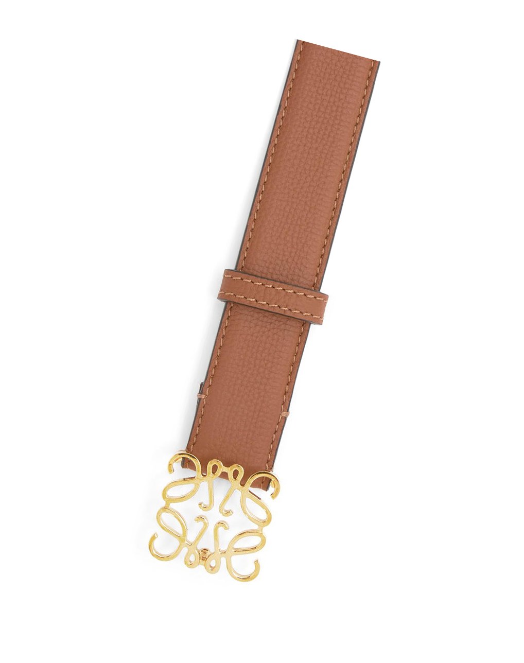 Loewe Anagram belt in pebble grain calfskin Dorados | QRFPD-3457