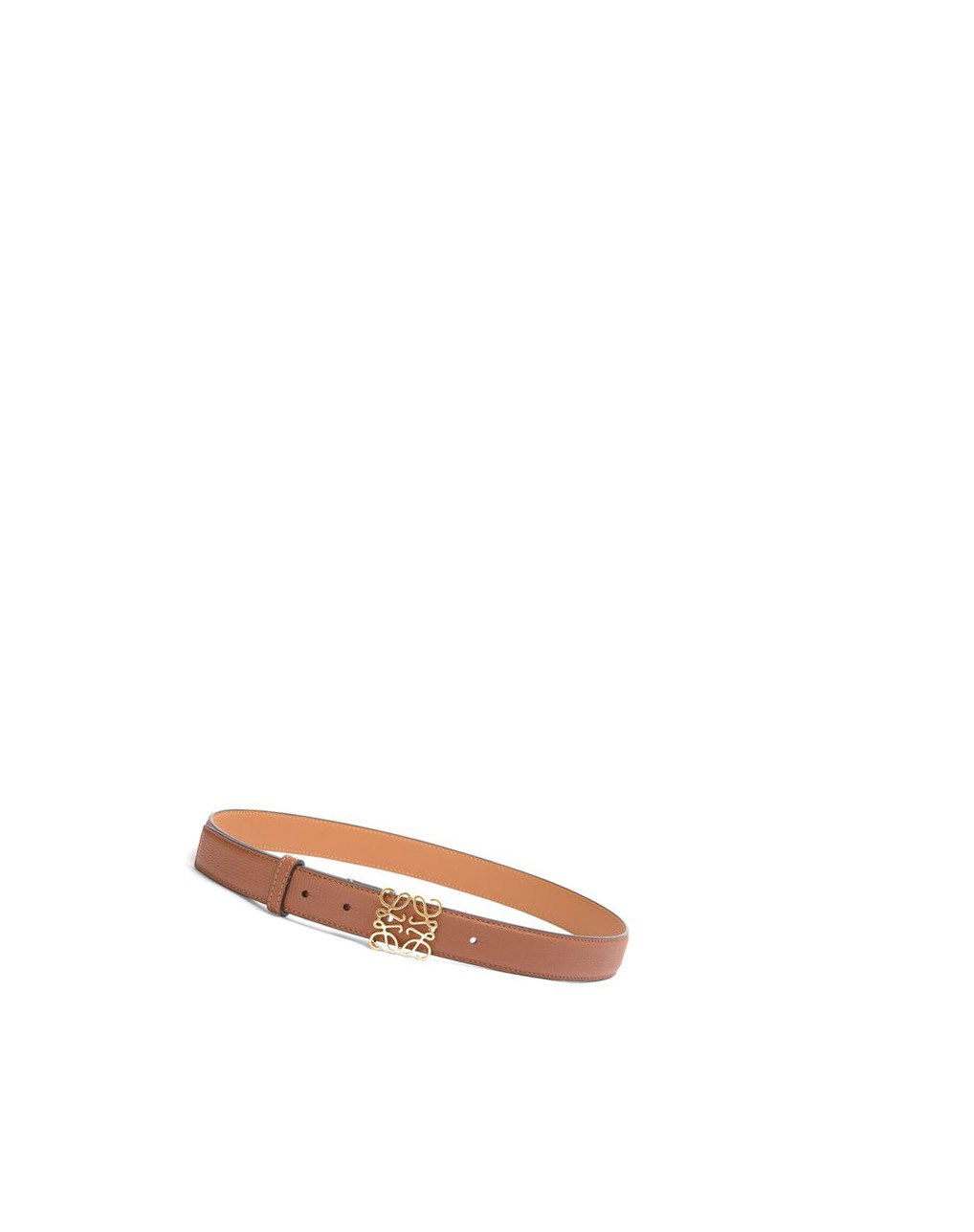 Loewe Anagram belt in pebble grain calfskin Dorados | QRFPD-3457