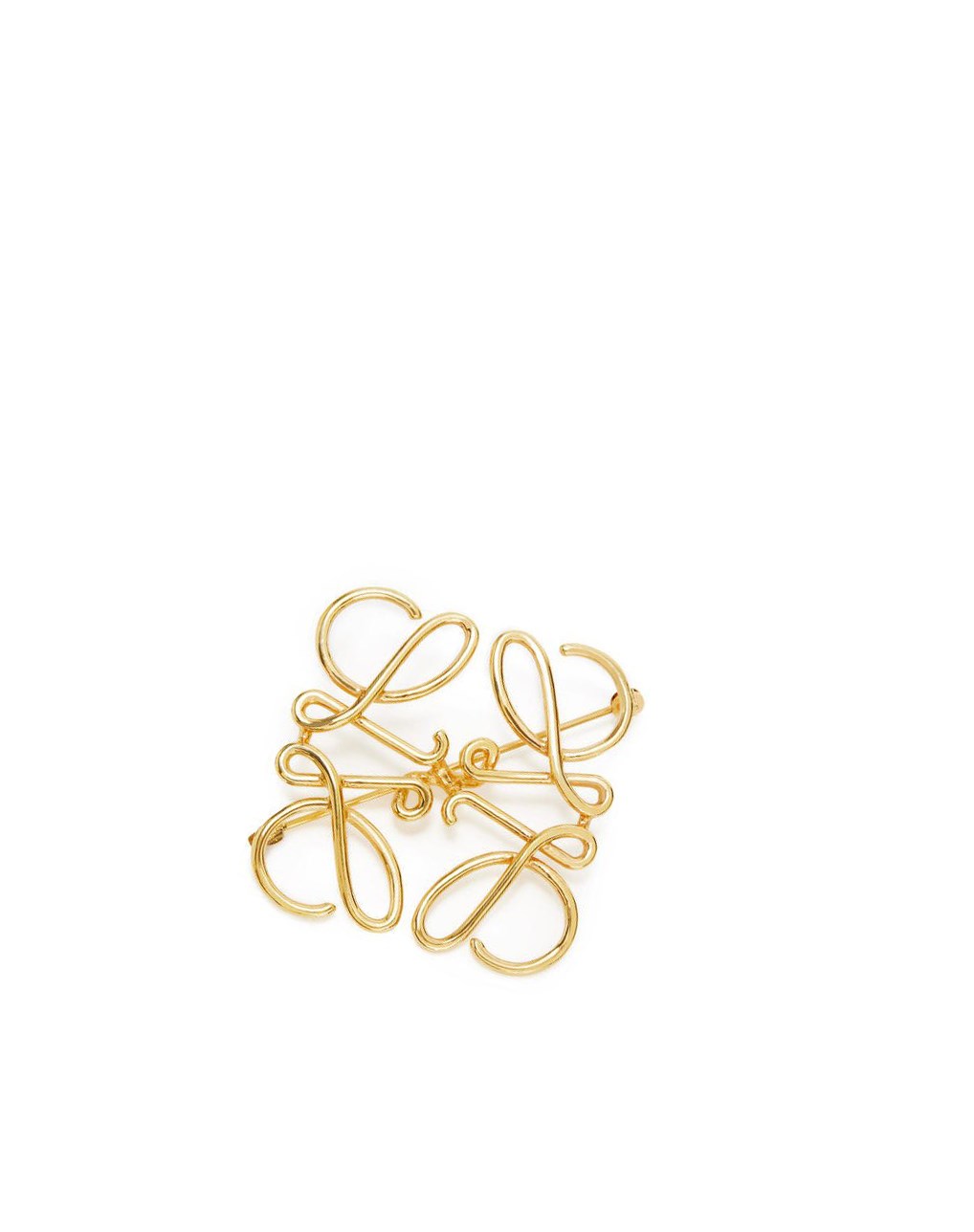 Loewe Anagram brooch in metal Dorados | ZMNSR-2184