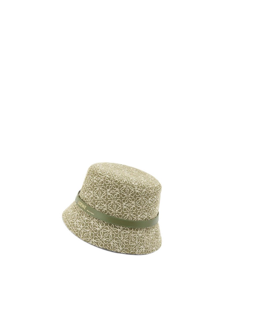 Loewe Anagram bucket hat in jacquard and calfskin Verdes Verdes | QLIPU-3759