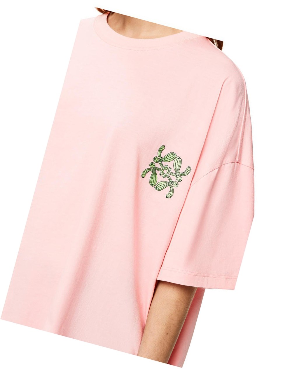 Loewe Anagram cactus T-shirt in cotton Dahlia | GEIUA-6251