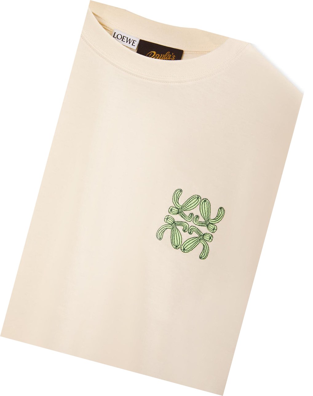 Loewe Anagram cactus T-shirt in cotton Ecru | NLQED-7162