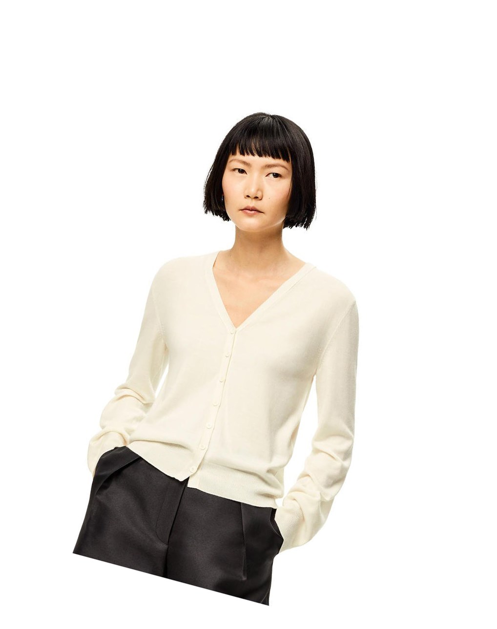 Loewe Anagram cardigan in cashmere Blancos | PAUTB-6247