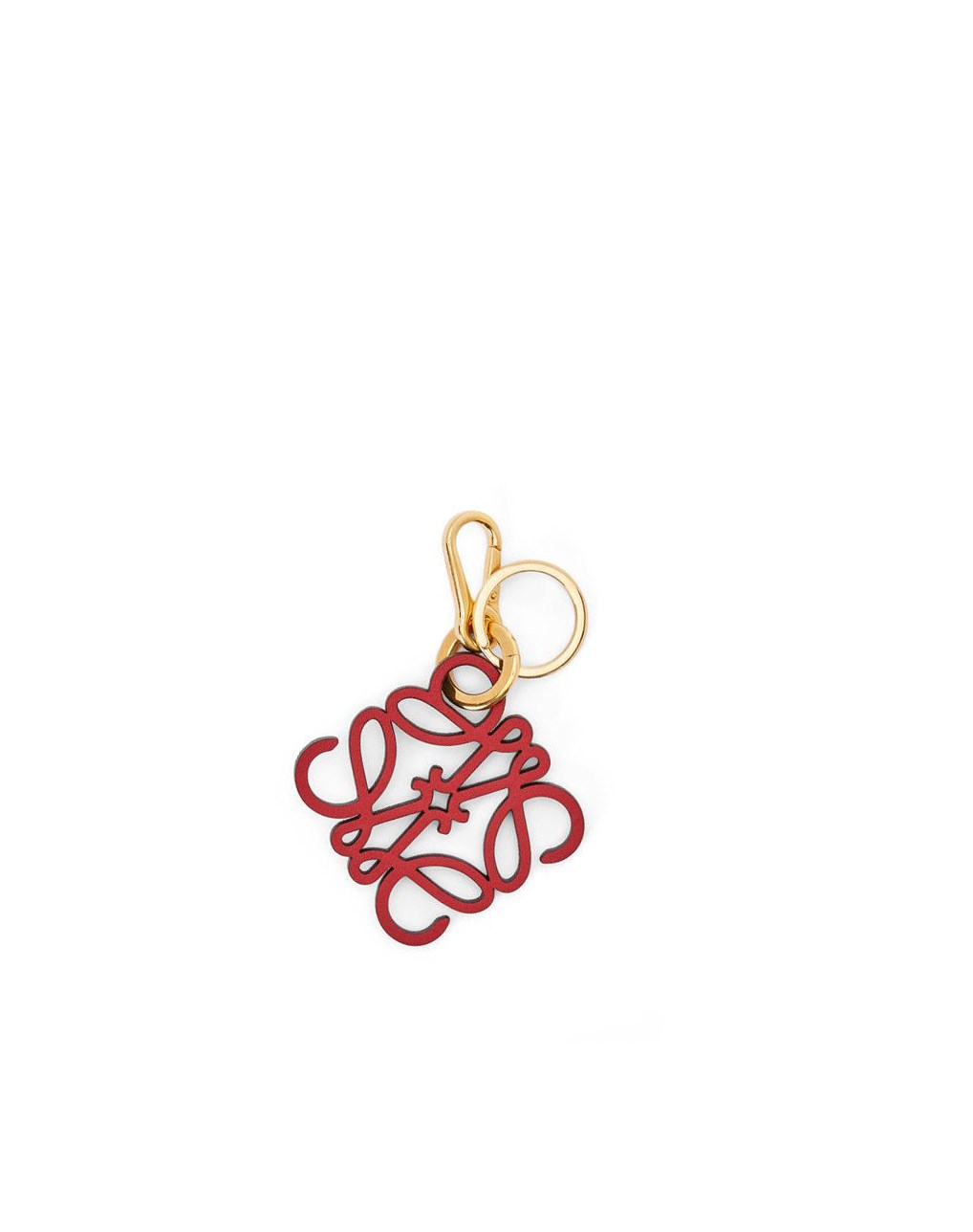 Loewe Anagram charm in calfskin Rojos Dorados | FWIJR-8713