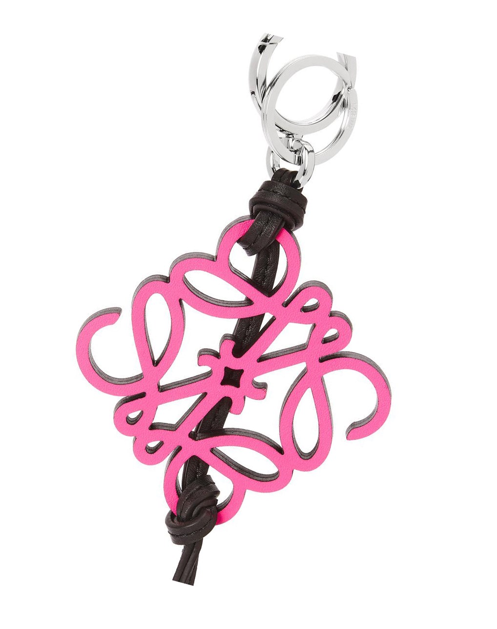 Loewe Anagram charm in metal and calfskin Rosas | CDUPT-9503